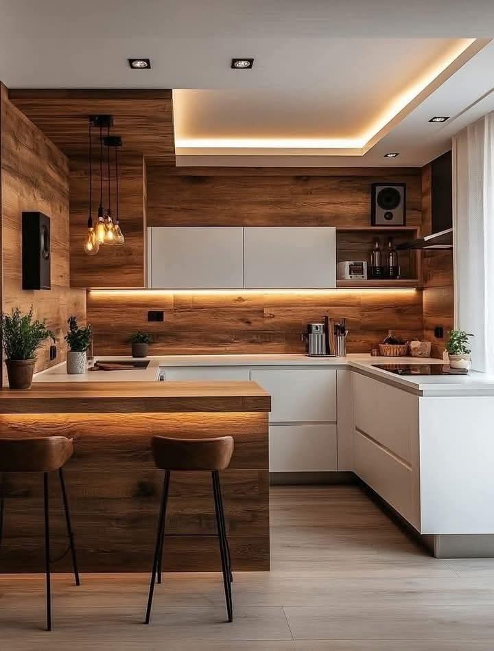 Cuisine en bois moderne